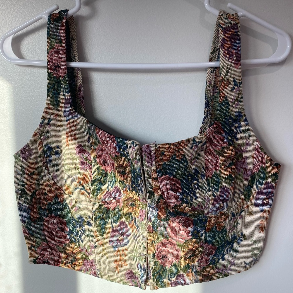 Wild Fable embroidery flower corset NWOT